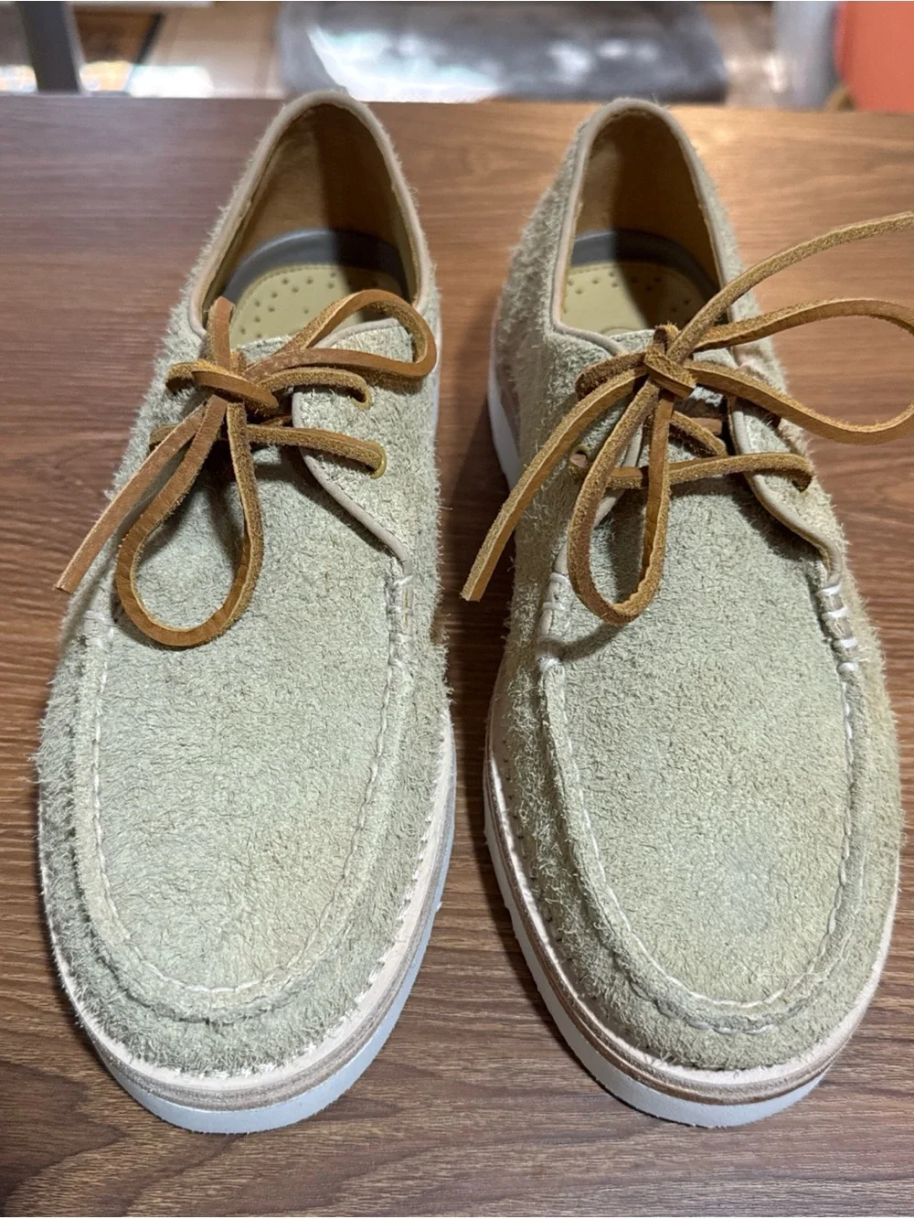 Sperry Top Sider Cloud Suede Captain's Oxford Tan Suede Shoes Men 7.5 Moc Toe